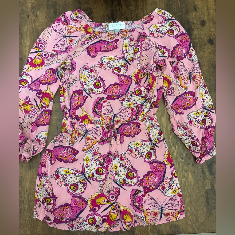 Girl’s Small Children’s Place Butterfly Romper